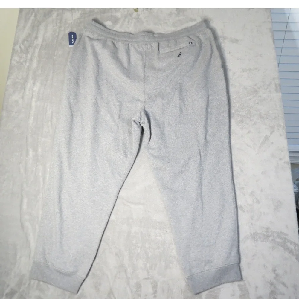 Nautica Joggers Mens 4XL Gray Fleece Lined Drawstring Waist Big and Tall NEW